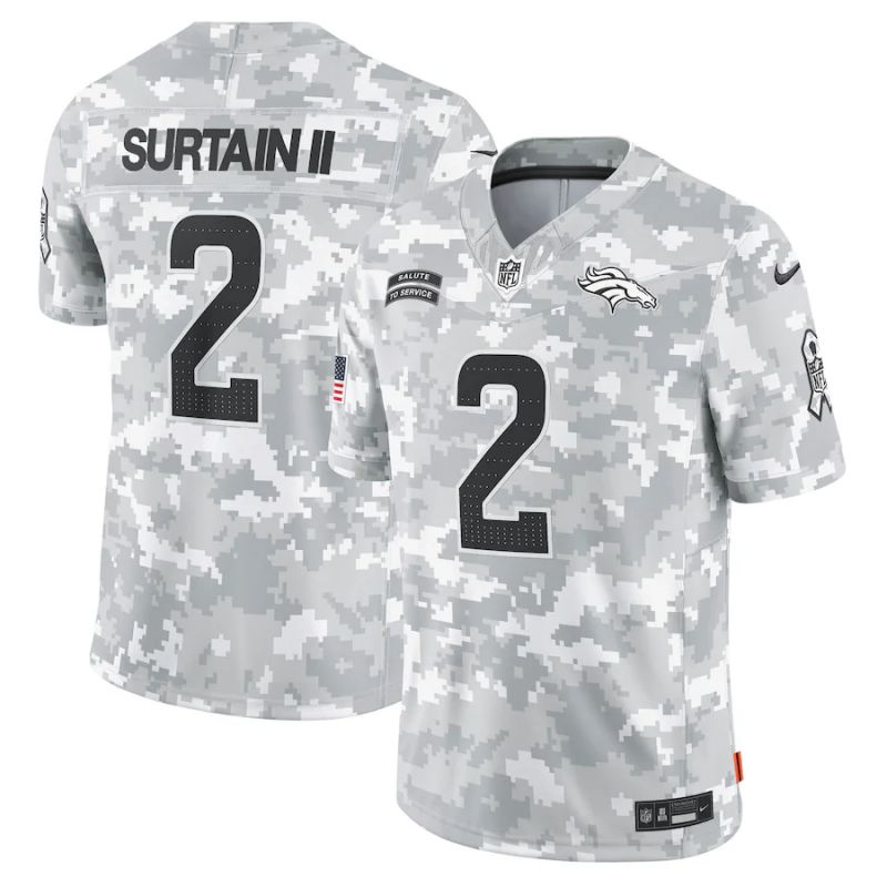 Men Denver Broncos #2 Surtain ii Nike Arctic Camo 2024 Salute to Service Limited NFL Jersey->cincinnati bengals->NFL Jersey